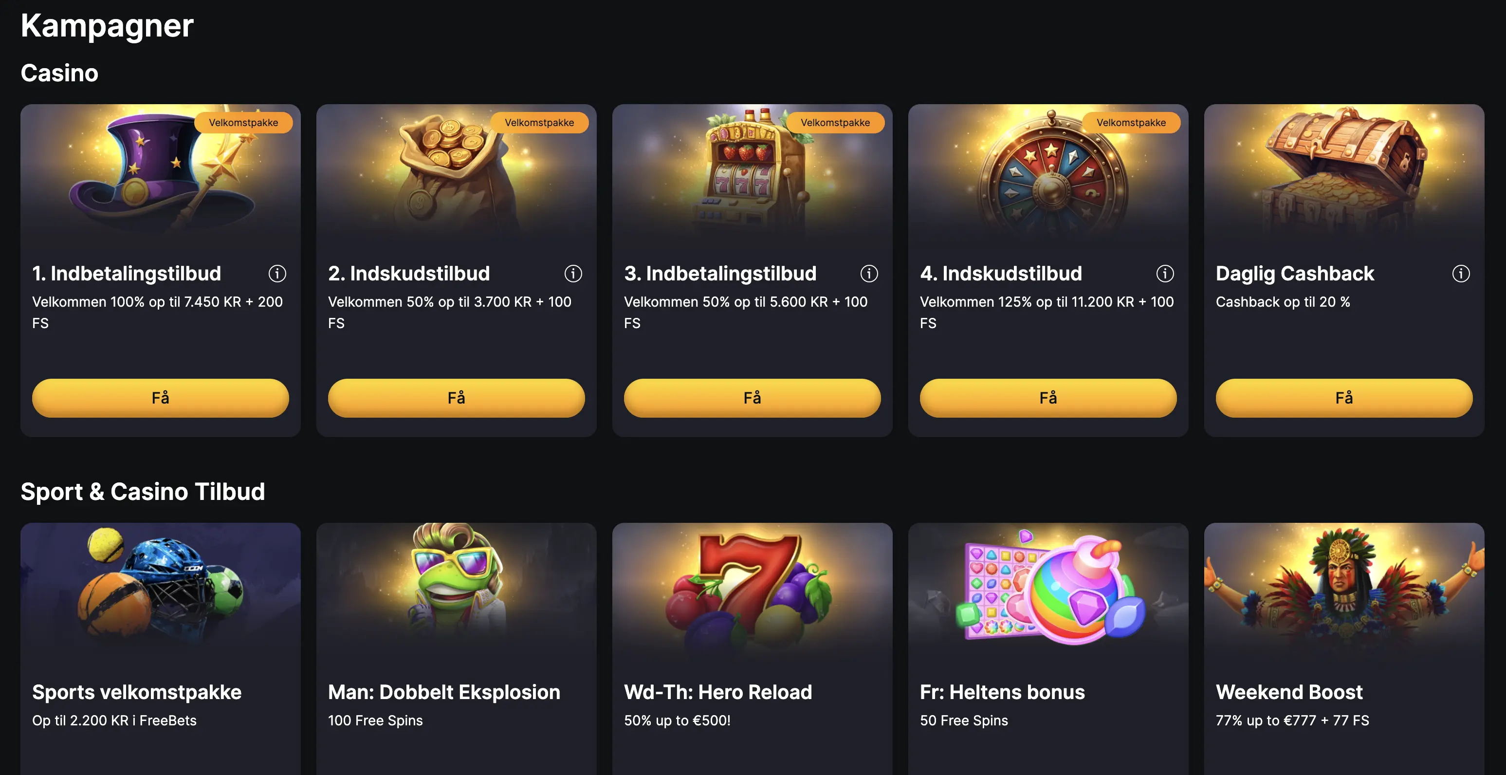 Bonusser og kampagner på casino uden ROFUS med nem udbetaling online